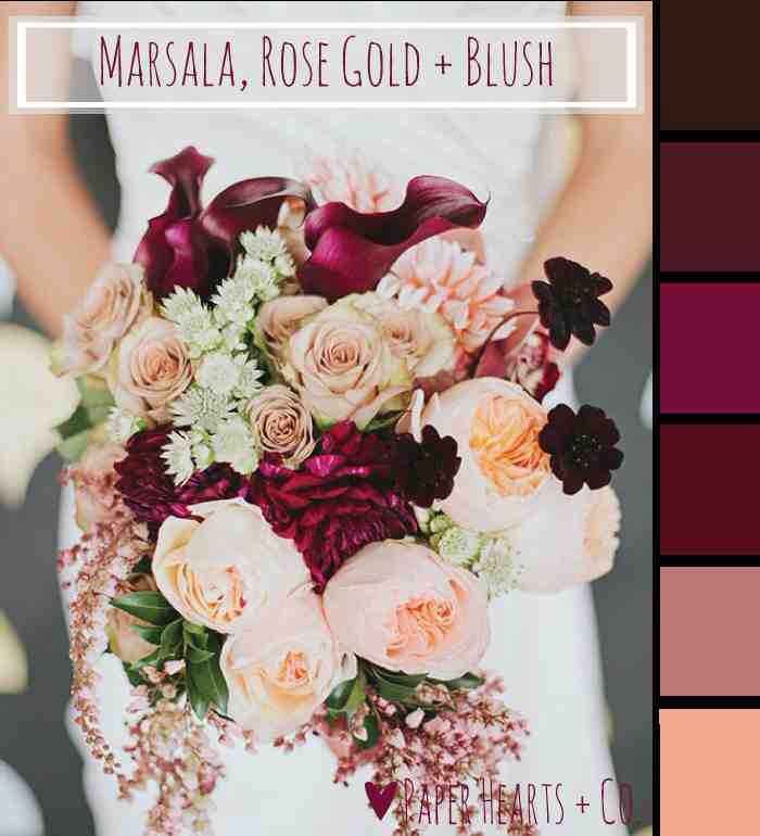 Combinaciones de colores en marsala y rosa (claro o pastel ) - 1