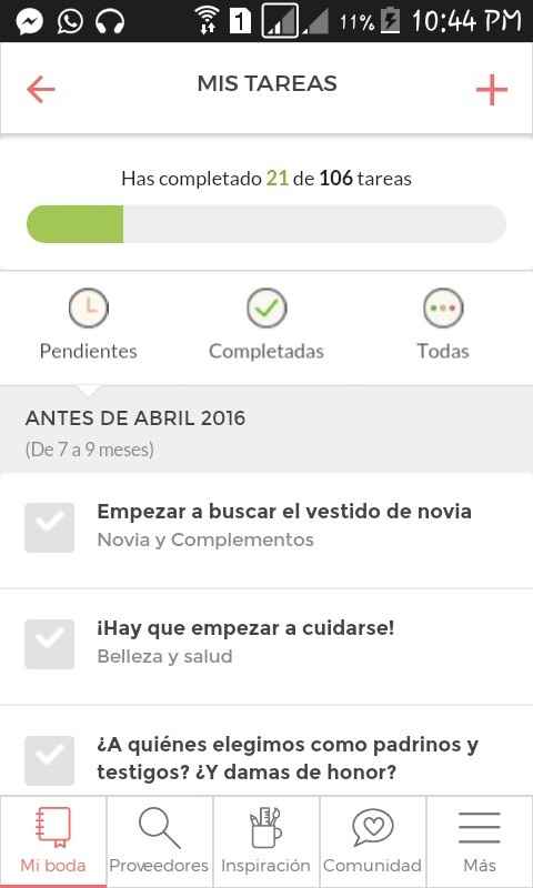 Agenda/planificador de bodas - 1
