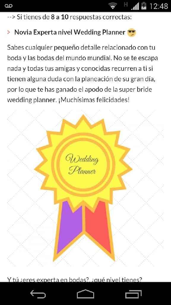 Mi nivel de boda es wedding planner - 1