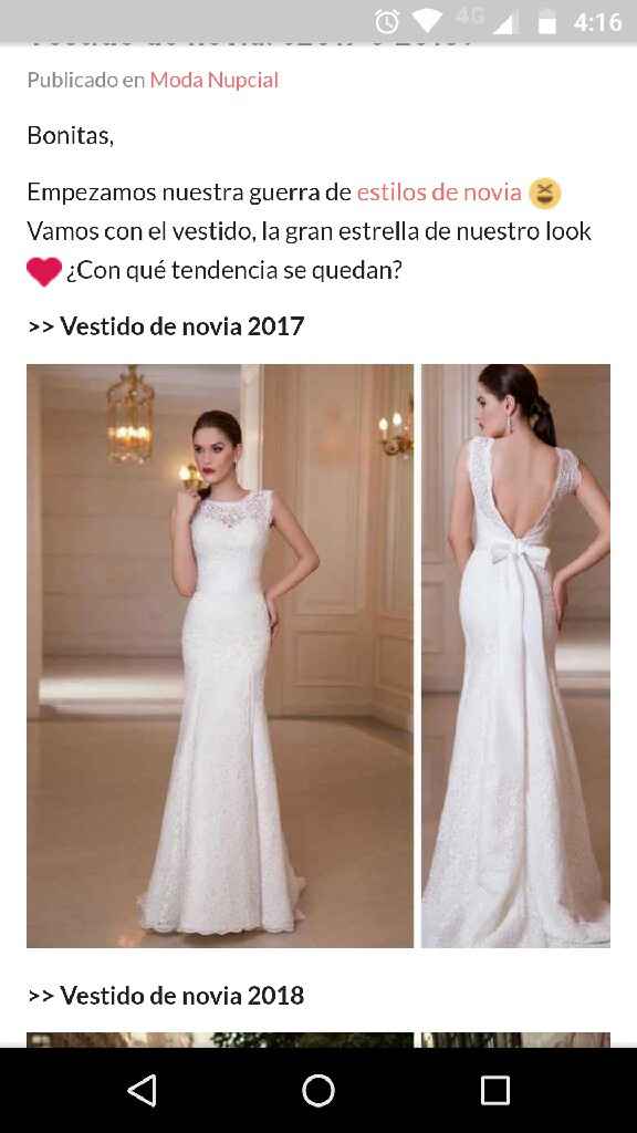 Mi guerras de novia es : estilo 2017 - 1