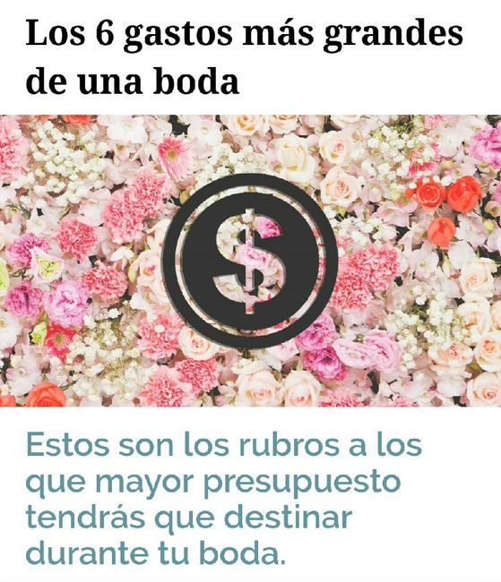 Los gastos principales de una boda !! - 1