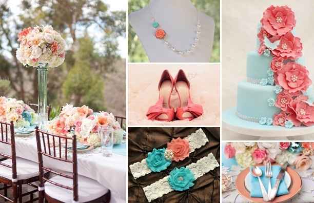 Combinación azul con rosa