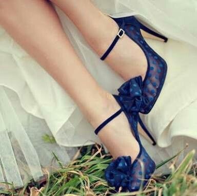 Zapatos azul rey. - 4