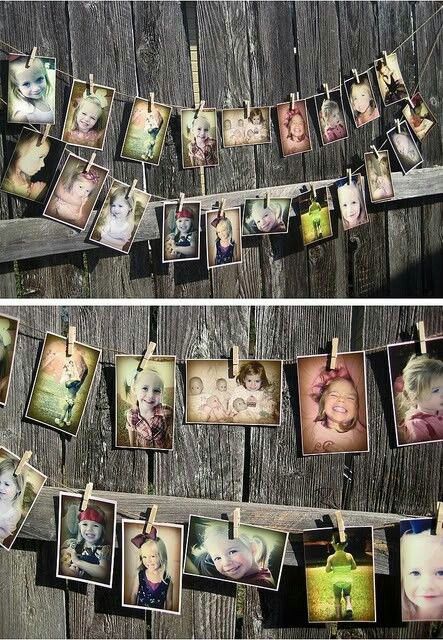 Línea del tiempo con fotografías de los novios. - 2