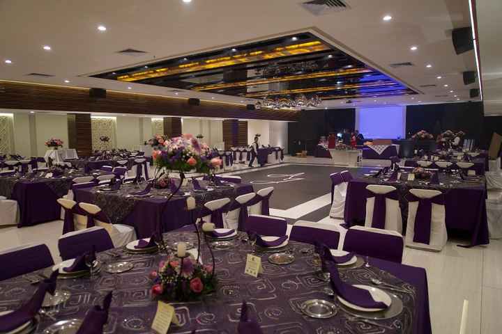 Salón y colores de la boda