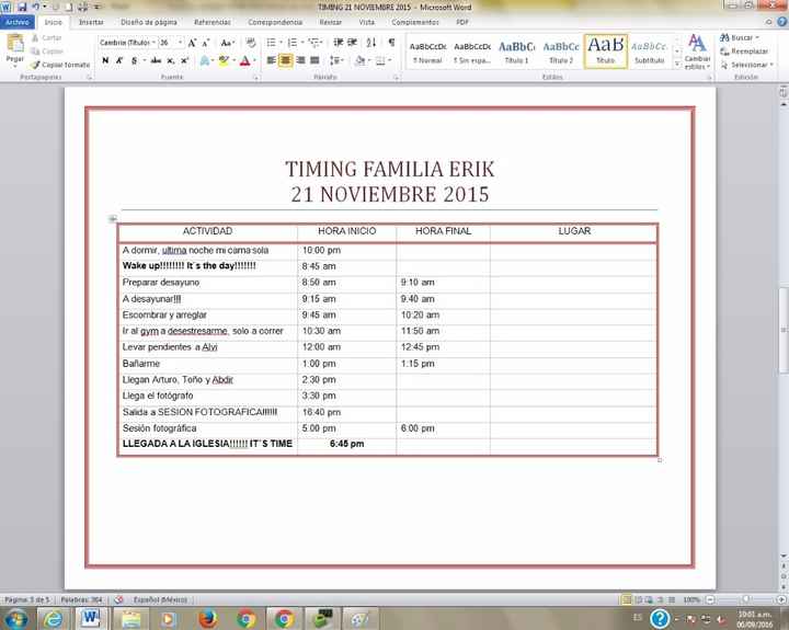 timing de mi esposo jajajaja hasta a el le toco