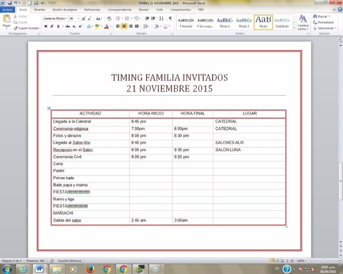 timing ceremonias y fiesta <img class=