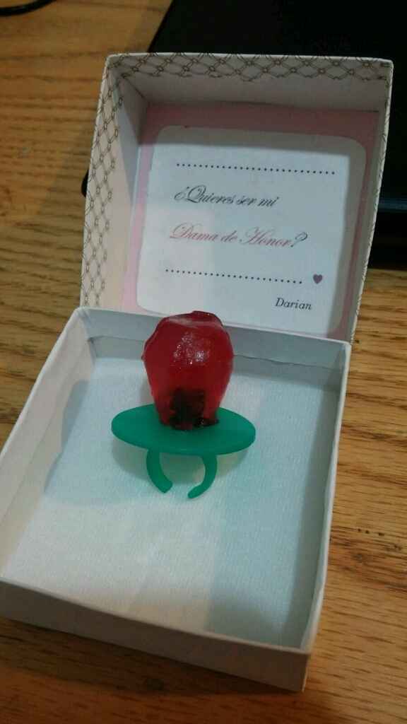 Y hoy hice la pregunta...¿quieres ser mi dama de honor? - 1