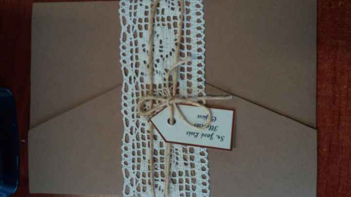 Invitación rustica hecha por mi