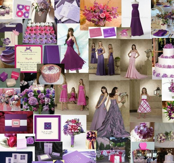 Combinacion de colores en purpura y lavanda - 2