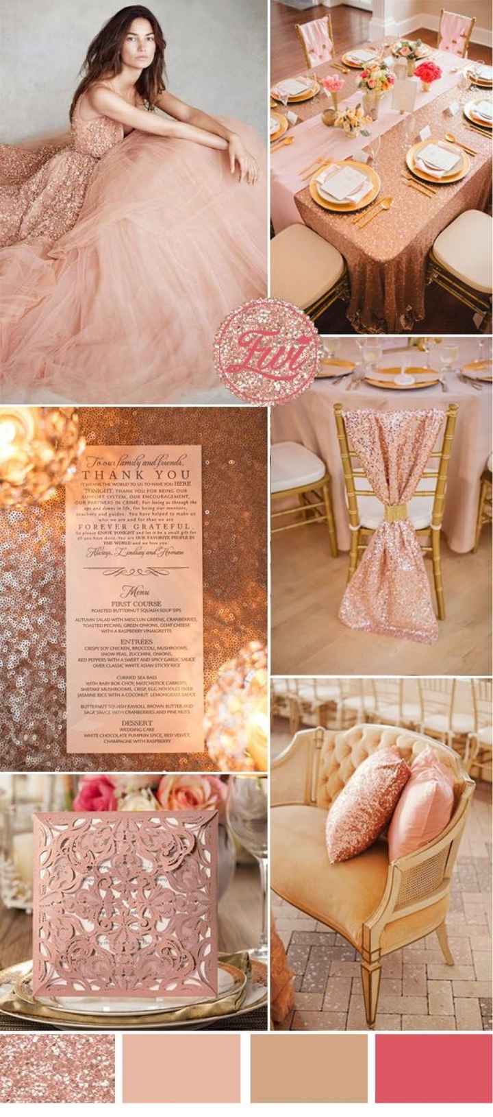 Combinaciones de colores en rosa y dorado❤️ - 1