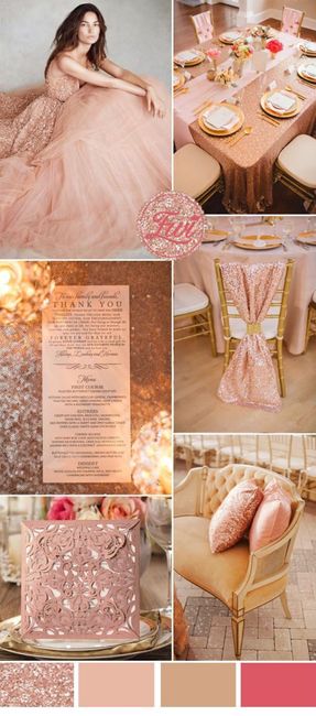 Combinaciones de colores en rosa y dorado❤️ - 1