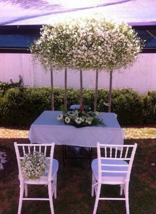 Mesa boda civil 