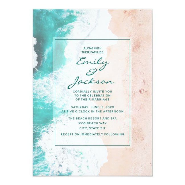 Necesito ideas para invitaciones para mi boda en playa. 3