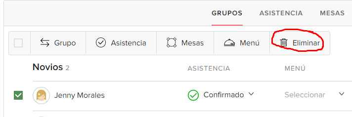 ¿Cómo eliminó invitados de aquí (bodas.com)? - 1
