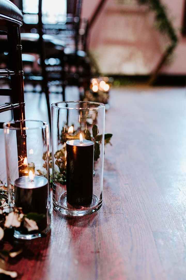 Decoración con velas negras 3