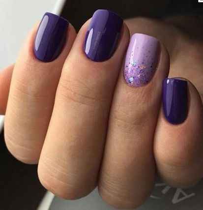 Uñas en tono morado - 7