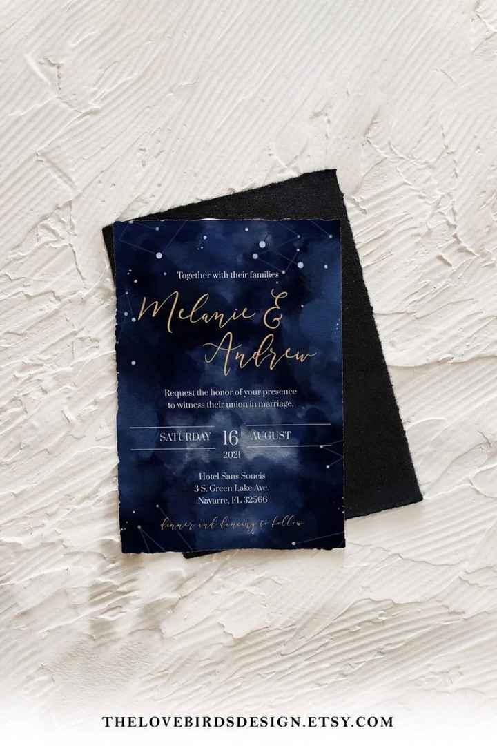 Invitaciones en color azul navy 2