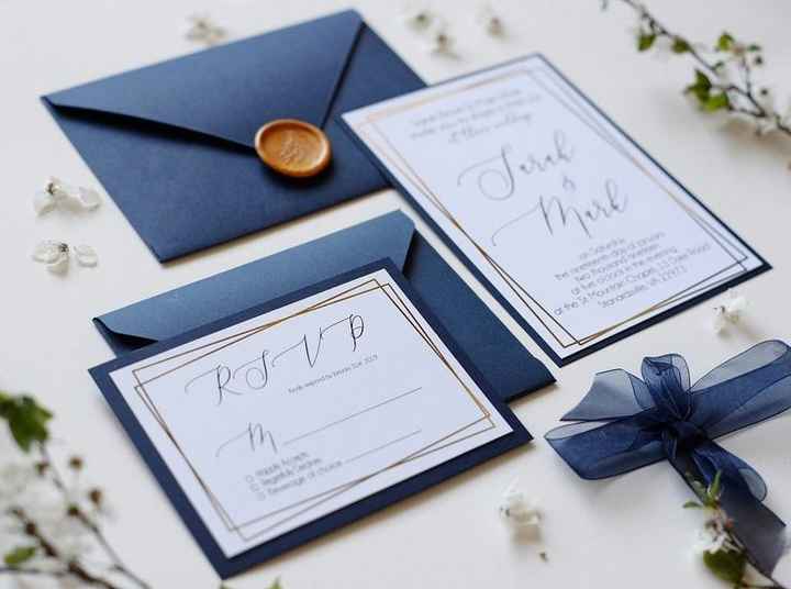 Invitaciones en color azul navy 3