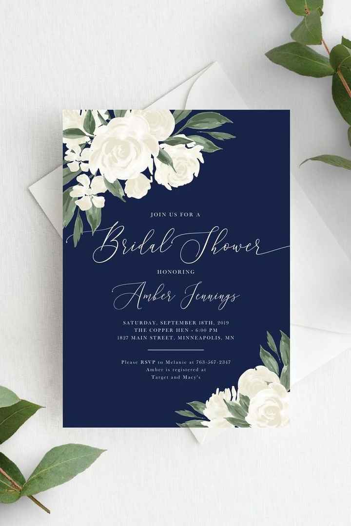 Invitaciones en color azul navy 4