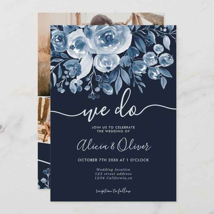 Invitaciones en color azul navy 8