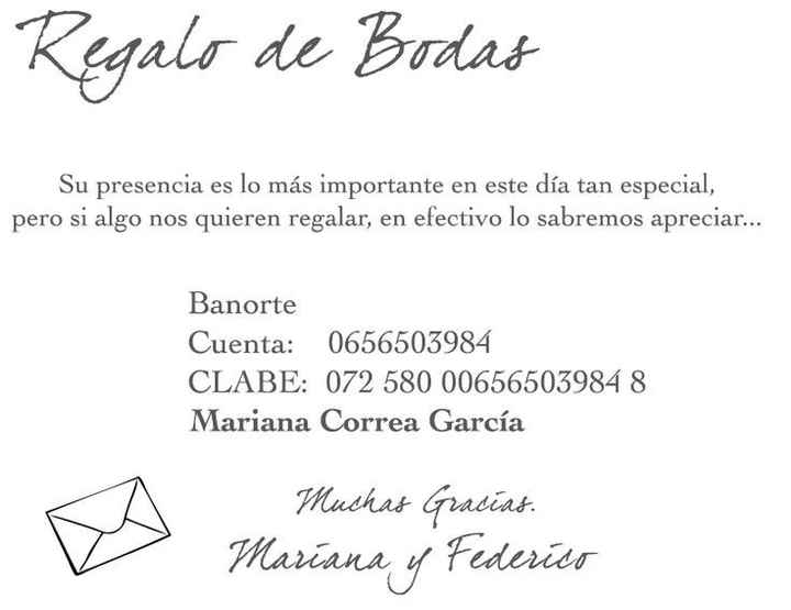 Aportación para boda 5