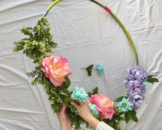Coronas y aros de flores colgantes para decorar!!🌺🌿 3