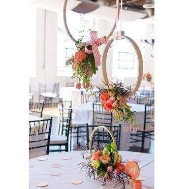 Coronas y aros de flores colgantes para decorar!!🌺🌿 14