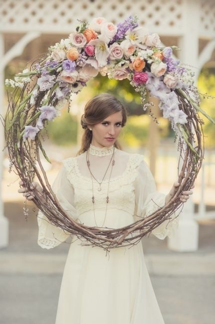 Coronas y aros de flores colgantes para decorar!!🌺🌿 16