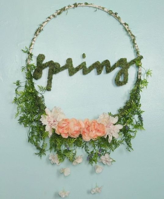 Coronas y aros de flores colgantes para decorar!!🌺🌿 23