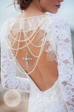 Collares para escote en espalda!!📿 15