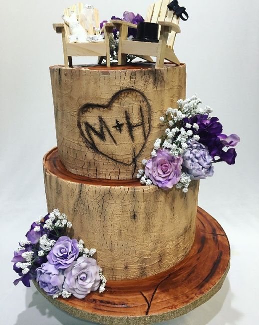 Pasteles de boda con textura de tronco de árbol!! 🌳🌲 6