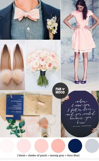 Boda con diferente tipos de azul y rosa - 9