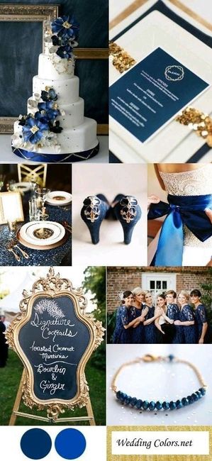 Boda azul con dorado - 7