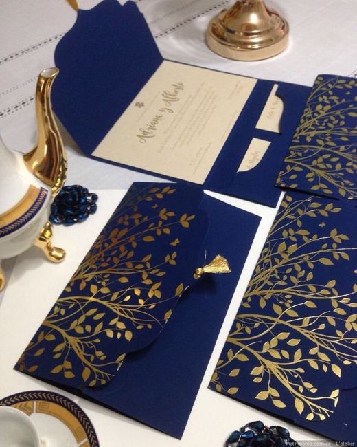 Boda azul con dorado - 10