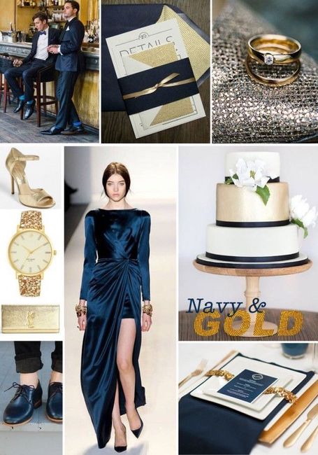 Boda azul con dorado - 13