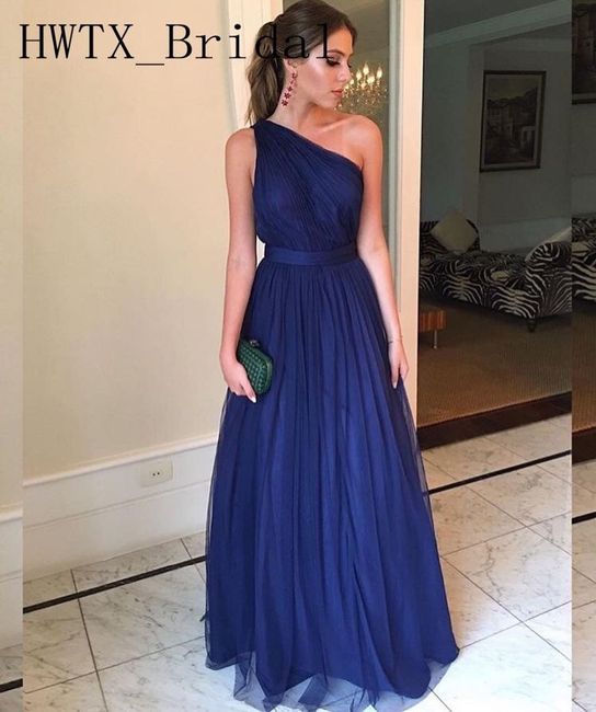 Ideas de vestidos de damas color azul - 3
