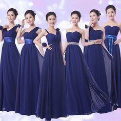 Ideas de vestidos de damas color azul - 5