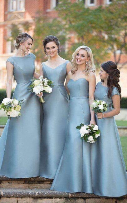 Ideas de vestidos de damas color azul - 6