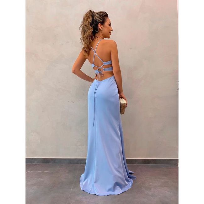 Ideas de vestidos de damas color azul - 9