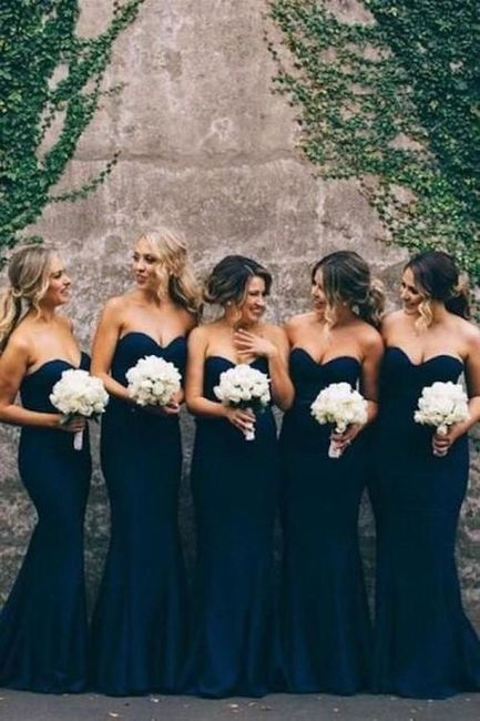 Ideas de vestidos de damas color azul - 10