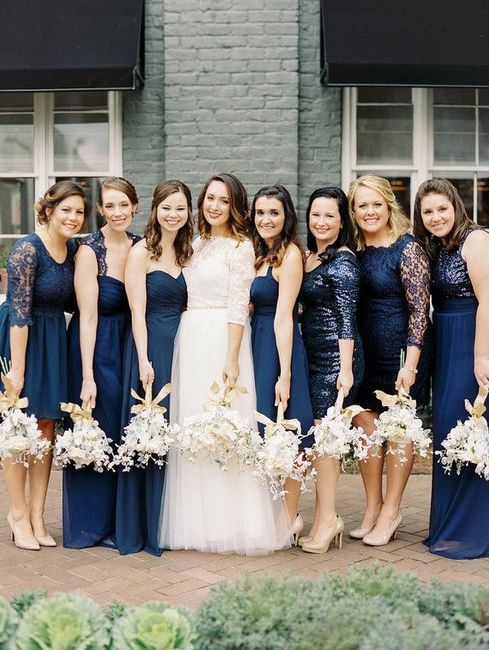 Ideas de vestidos de damas color azul - 13