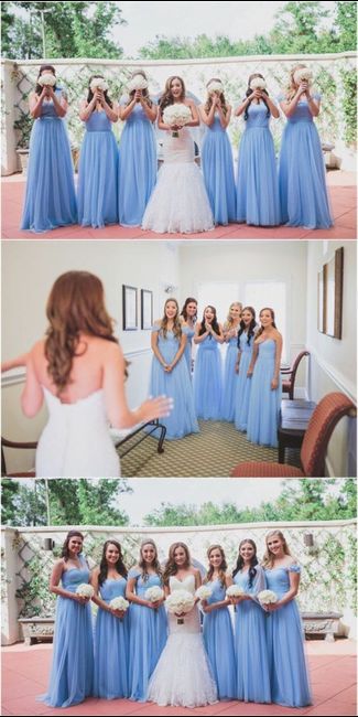 Ideas de vestidos de damas color azul - 14