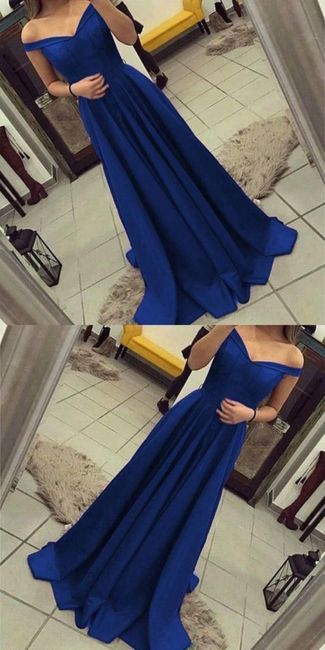 Ideas de vestidos de damas color azul - 15