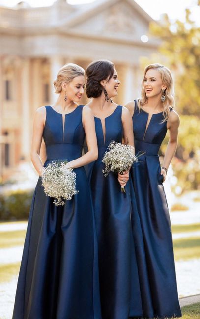 Ideas de vestidos de damas color azul - 18