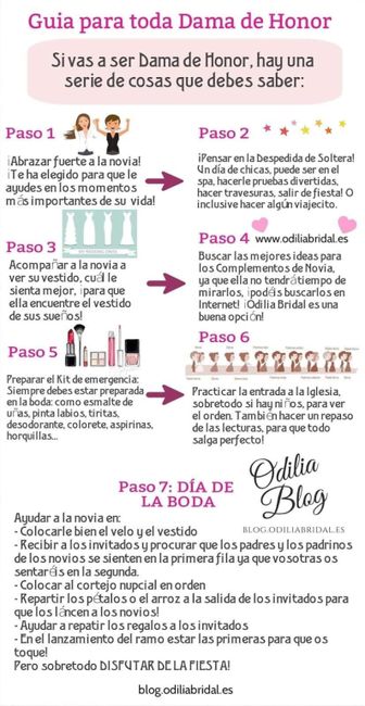Guía rápida para dama de honor - 1