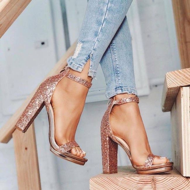 Tacones rose gold - 9