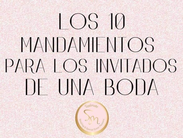 Los 10 mandamientos de la boda - 1