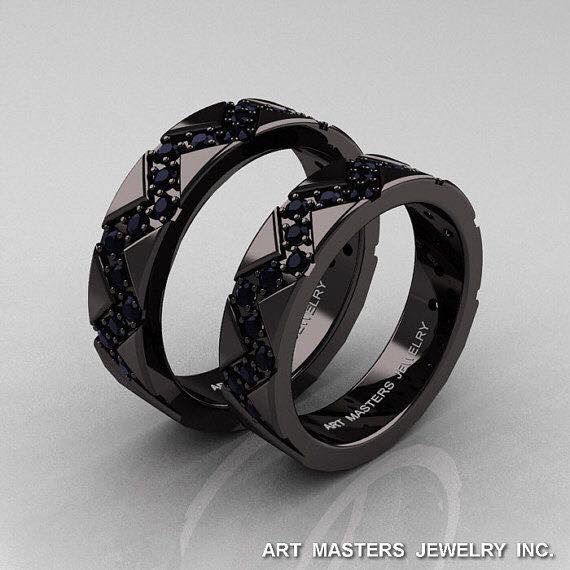 Anillos con color negro - 5