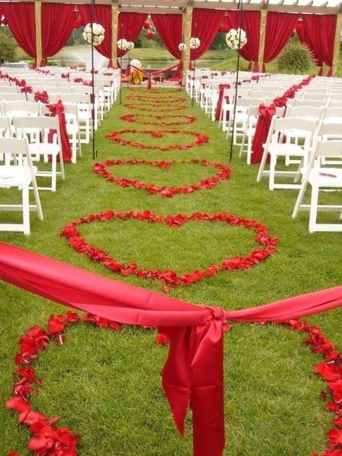 Caminos al altar con corazones 2
